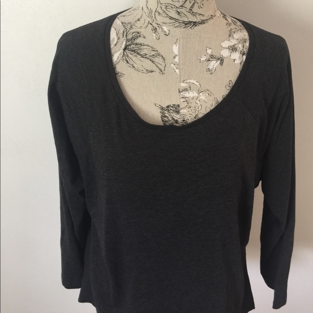 *three hearts Gray Long Sleeve Top L - Picture 2 of 4